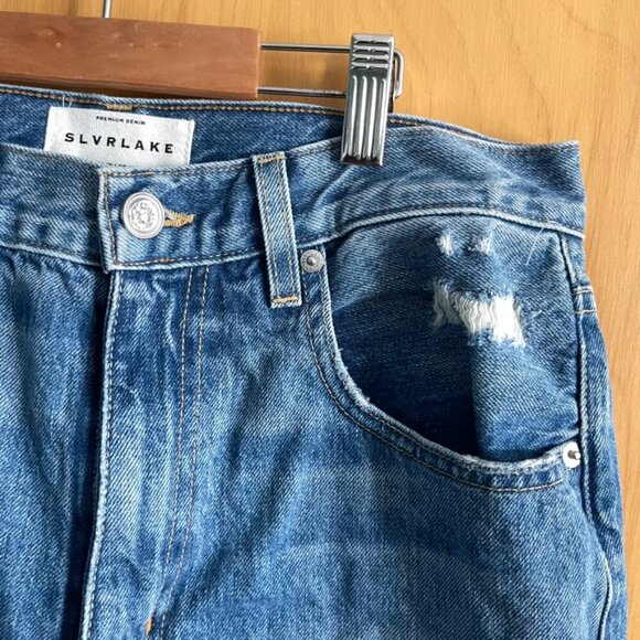 SLVRLAKE London Distressed Denim Jeans Wash Gimme Shelter Size 29 - Picture 4 of 12